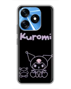 Чехол для TECNO Spark 10 с картинкой «Kuromi — черный минимализм» Чехол для TECNO Spark 10 с картинкой «Kuromi — черный минимализм»