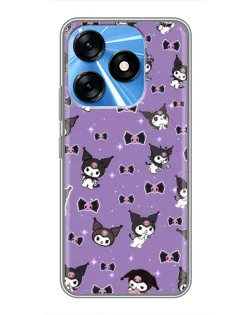 Чохол для TECNO Spark 10 з картинкою «Kuromi — патерн» Чохол для TECNO Spark 10 з картинкою «Kuromi — патерн»