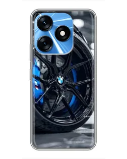 Чохол для TECNO Spark 10 з картинкою «Колесо BMW зблизька»