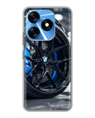 Чохол для TECNO Spark 10 з картинкою «Колесо BMW зблизька»