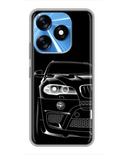 Чохол для TECNO Spark 10 з картинкою «Темний силует BMW»
