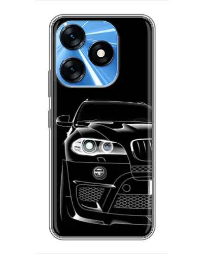 Чохол для TECNO Spark 10 з картинкою «Темний силует BMW»