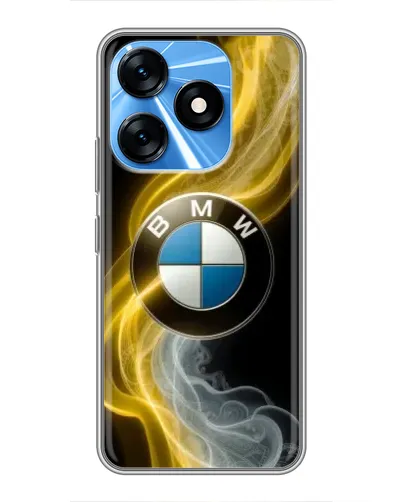 Чохол для TECNO Spark 10 з картинкою «Золотистий дим BMW»