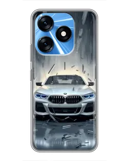Чохол для TECNO Spark 10 з картинкою «BMW у світлі фар»