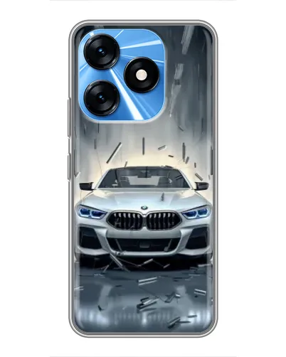 Чохол для TECNO Spark 10 з картинкою «BMW у світлі фар»