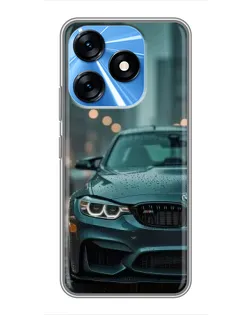 Чохол для TECNO Spark 10 з картинкою «BMW у вогнях міста»