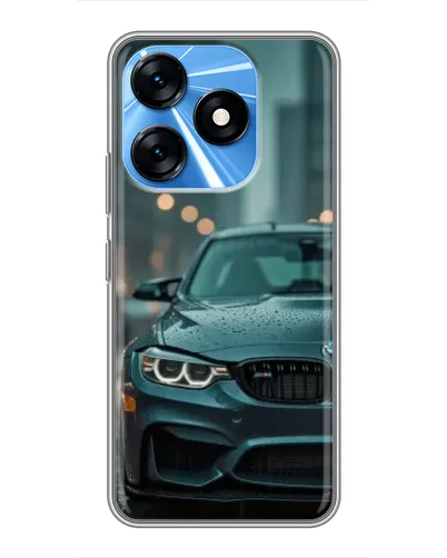 Чохол для TECNO Spark 10 з картинкою «BMW у вогнях міста»