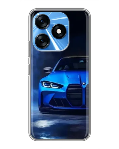 Чохол для TECNO Spark 10 з картинкою «Блакитна BMW M4»