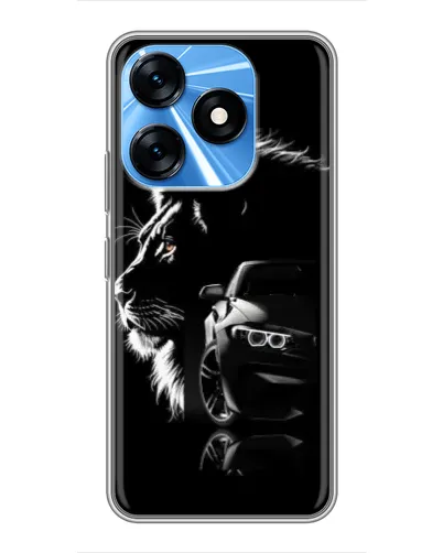Чохол для TECNO Spark 10 з картинкою «BMW та лев»