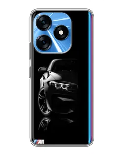 Чохол для TECNO Spark 10 з картинкою «Силует BMW в темряві»