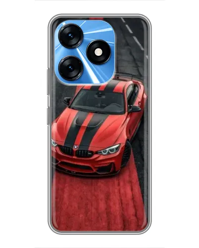 Чохол для TECNO Spark 10 з картинкою «BMW на червоній доріжці»
