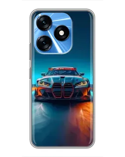 Чехол для TECNO Spark 10 с картинкой «BMW — огни неона» Чехол для TECNO Spark 10 с картинкой «BMW — огни неона»