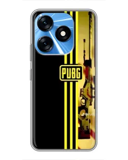 Чехол для TECNO Spark 10 с картинкой «PUBG — камуфляжный шлем»