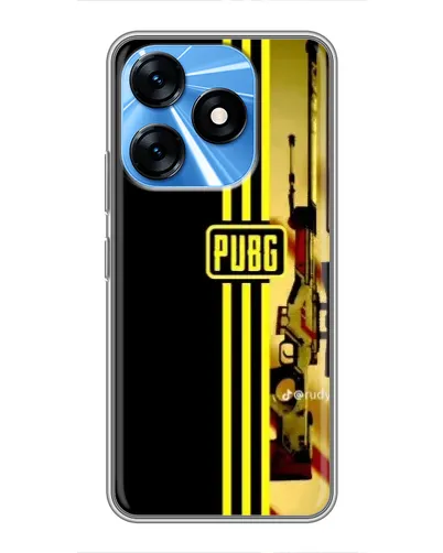 Чехол для TECNO Spark 10 с картинкой «PUBG — камуфляжный шлем»