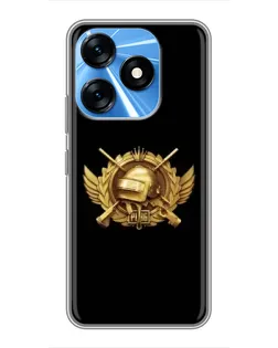 Чехол для TECNO Spark 10 с картинкой «PUBG — оранжевый градиент»