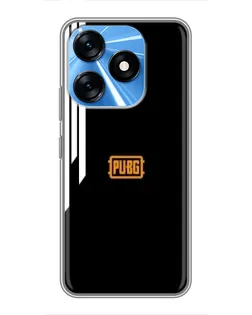 Чехол для TECNO Spark 10 с картинкой «PUBG — вертикальные линии»