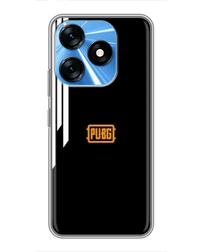 Чехол для TECNO Spark 10 с картинкой «PUBG — вертикальные линии»