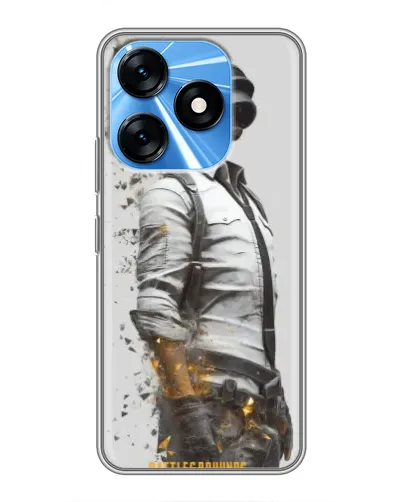 Чехол для TECNO Spark 10 с картинкой «PUBG — боец в пыли»