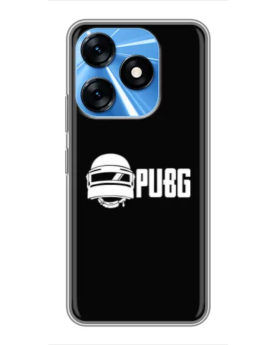 Чехол для TECNO Spark 10 с картинкой «PUBG — классический лого»