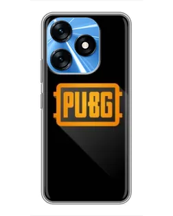 Чехол для TECNO Spark 10 с картинкой «PUBG — рамка лого»