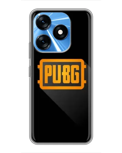 Чехол для TECNO Spark 10 с картинкой «PUBG — рамка лого»
