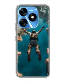 Чехол для TECNO Spark 10 с картинкой «PUBG — свободное падение»