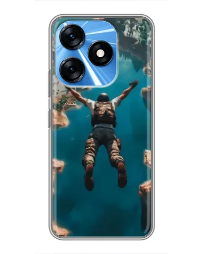 Чехол для TECNO Spark 10 с картинкой «PUBG — свободное падение»