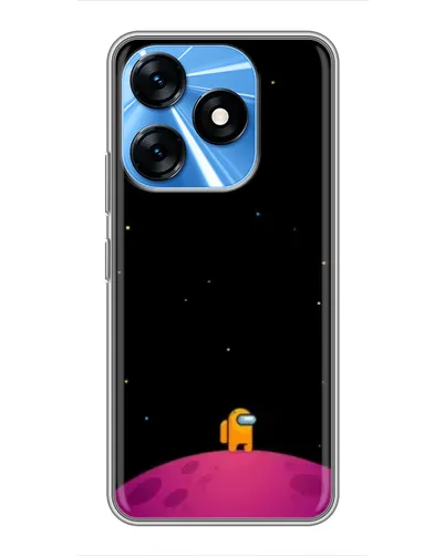 Чехол для TECNO Spark 10 с картинкой «Одинокий герой на планете»
