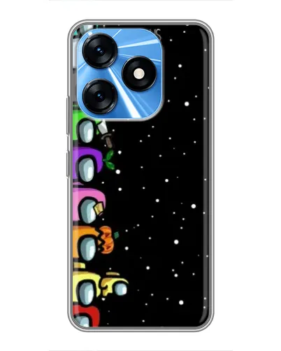 Чехол для TECNO Spark 10 с картинкой «Команда Among Us»
