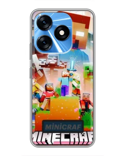 Чехол для TECNO Spark 10 с картинкой «Minecraft герои игры»