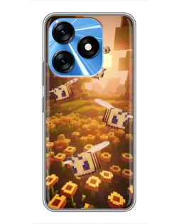 Чехол для TECNO Spark 10 с картинкой «Поле подсолнухов»