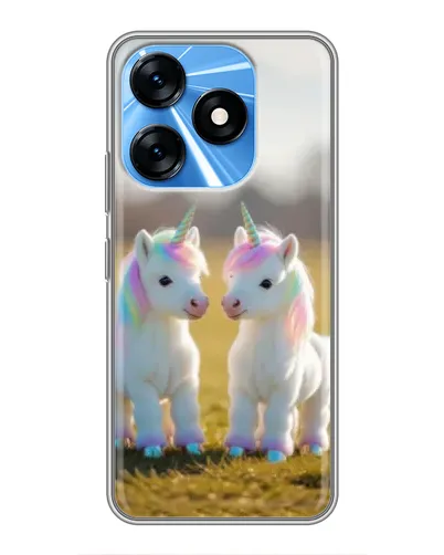 Чехол для TECNO Spark 10 с картинкой «Пара единорогов» Чехол для TECNO Spark 10 с картинкой «Пара единорогов»