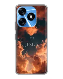 Чехол для TECNO Spark 10 с картинкой «Сияние Имени Jesus»