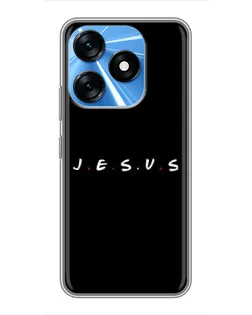 Чехол для TECNO Spark 10 с картинкой «Точки веры J.E.S.U.S.»