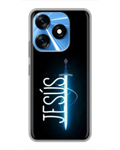 Чехол для TECNO Spark 10 с картинкой «Меч Духа Jesus»