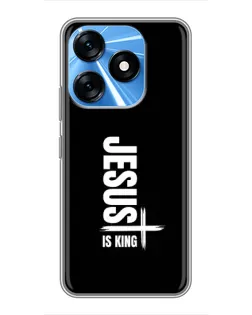 Чехол для TECNO Spark 10 с картинкой «Вертикаль веры Jesus»