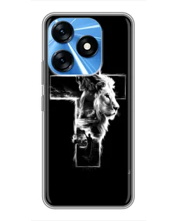 Чехол для TECNO Spark 10 с картинкой «Сияющий крест Jesus»