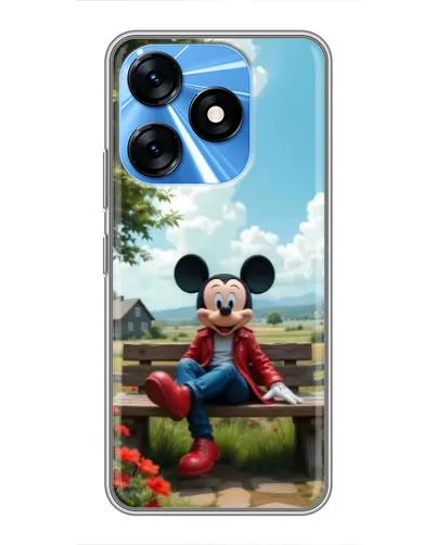Чохол для TECNO Spark 10 з картинкою «Міккі на лавці»