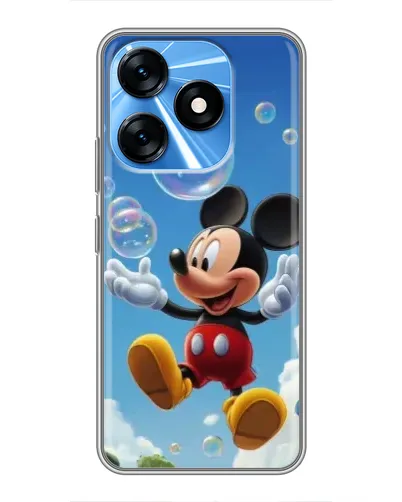 Чохол для TECNO Spark 10 з картинкою «Mickey та мильні бульбашки»