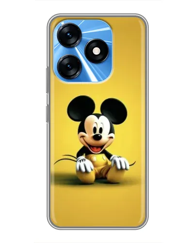 Чохол для TECNO Spark 10 з картинкою «Міккі на жовтому»