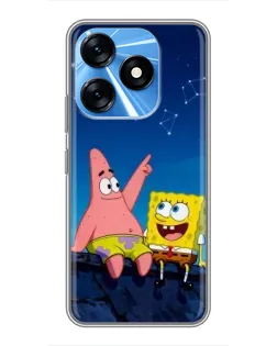 Чохол для TECNO Spark 10 з картинкою «Губка Боб та Патрік вночі» Чохол для TECNO Spark 10 з картинкою «Губка Боб та Патрік вночі»