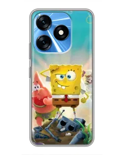 Чохол для TECNO Spark 10 з картинкою «Спанч Боб переможець»