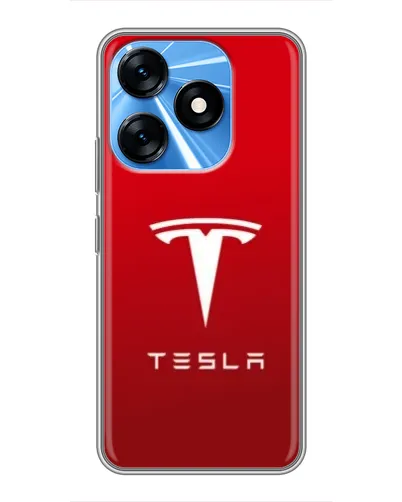 Чехол для TECNO Spark 10 с картинкой «Tesla Red Classic»