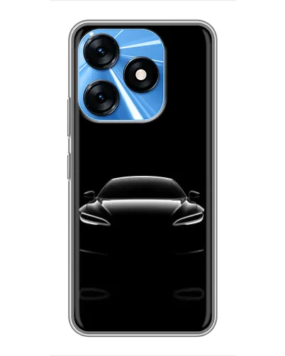 Чехол для TECNO Spark 10 с картинкой «Силуэт Tesla Night»