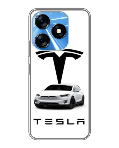 Чехол для TECNO Spark 10 с картинкой «Tesla White Style»