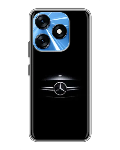 Чехол для TECNO Spark 10 с картинкой «Mercedes — абстрактные линии»