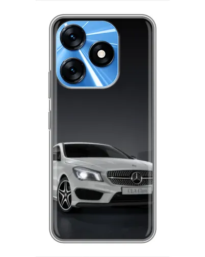 Чехол для TECNO Spark 10 с картинкой «Mercedes AMG GT Silver»