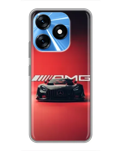 Чехол для TECNO Spark 10 с картинкой «Mercedes AMG — красная линия»