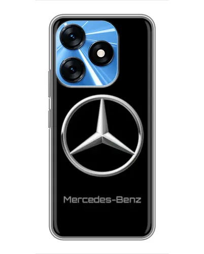 Чехол для TECNO Spark 10 с картинкой «Mercedes Silver Logo»