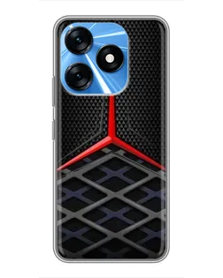 Чехол для TECNO Spark 10 с картинкой «Mercedes Carbon Grid»